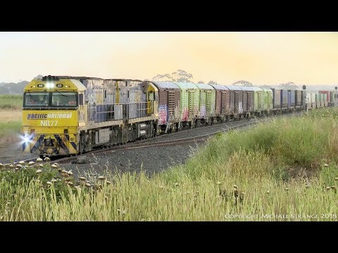 PM5 Pacific National Freight Train (23/11/2017) - PoathTV Australian Railways