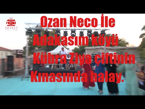 Ozan Neco İle Adakasım köyü Kübra Ziya çiftinin kınasında halay.