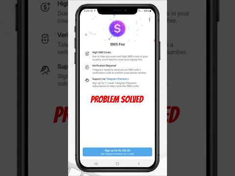 Telegram Sms Fee Problem 😢 #telegram #premium #ytshorts #viralvideo #shorts