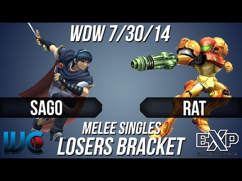 WDW 7/30/14 - Sago (Marth) vs. Rat (Samus) Melee Singles Bracket