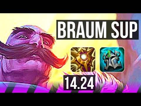 BRAUM & Ashe vs RAKAN & Tristana (SUP) | KR Challenger | 14.24