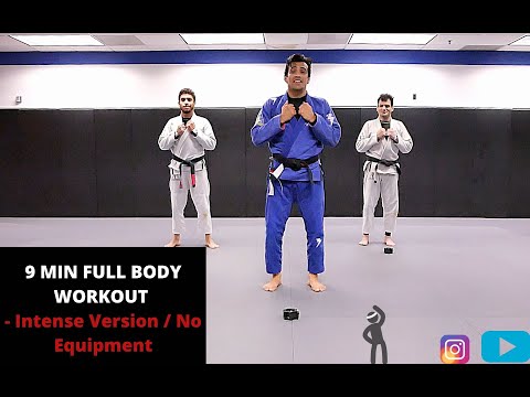 9 MIN HIIT FULL BODY WORKOUT - Intense Version / No Equipment I COBRINHA BJJ