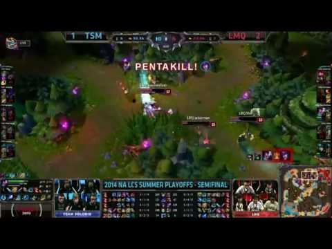 League Of Legends LMQ VS TSM Yasuo Scores A Pentakill