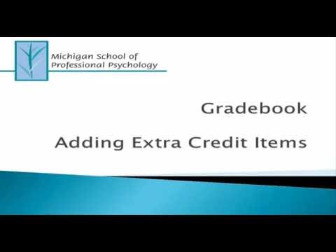 Faculty Moodle Training - Gradebook - Adding Extra Credit