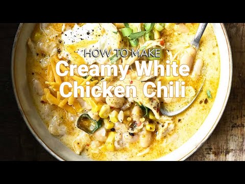 White Chicken Chili with Cream Cheese! So delicious you'll want to make it over and over again!