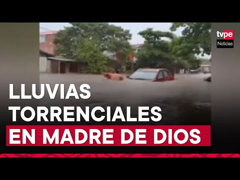 Madre de Dios: fuertes lluvias inundan las calles de Puerto Maldonado
