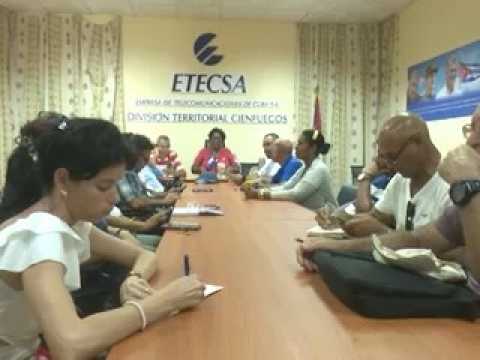 Realizan acto de reafirmación revolucionaria trabajadores de las Comunicaciones en Cienfuegos