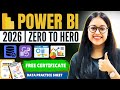 Power BI Complete Course 2026 Zero To Hero Tutorial FREE Certificate