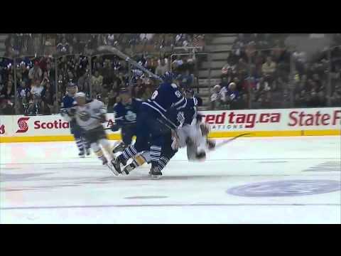 Dion Phanuef and Keith Aule Hit Jason Pominville - LeafsTV