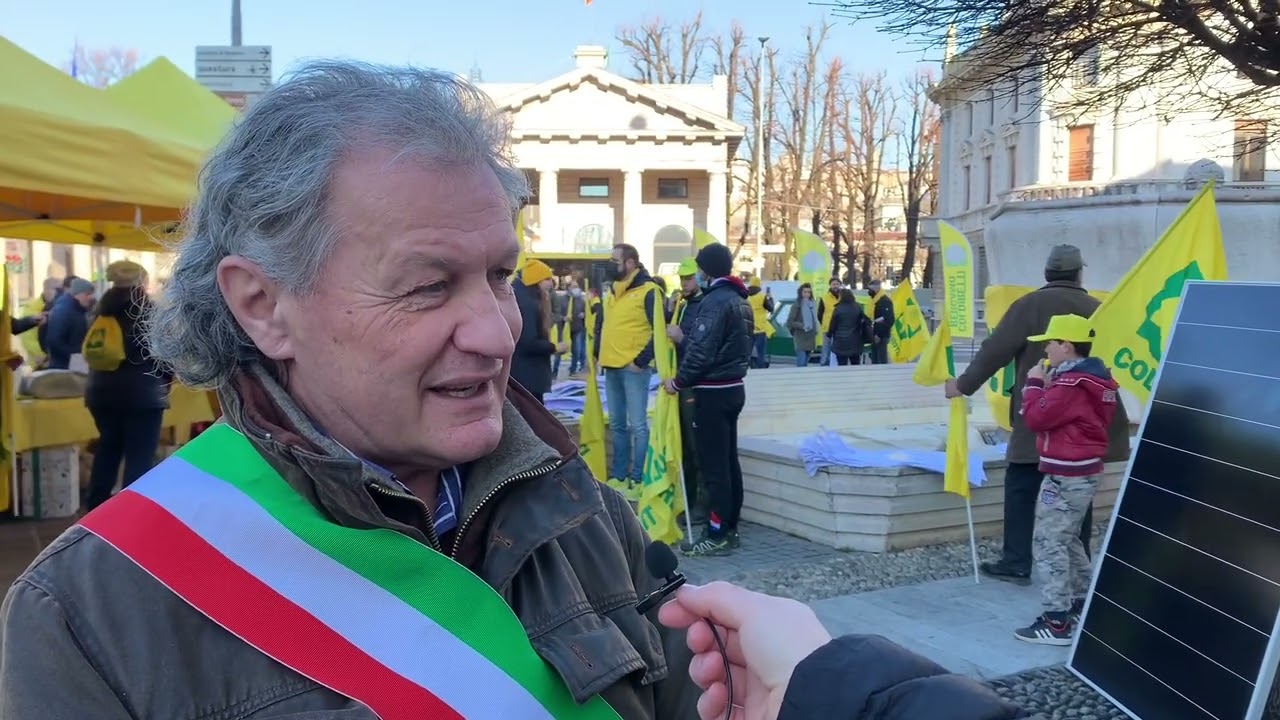 Gli agricoltori e gli allevatori scendono in piazza a Bergamo