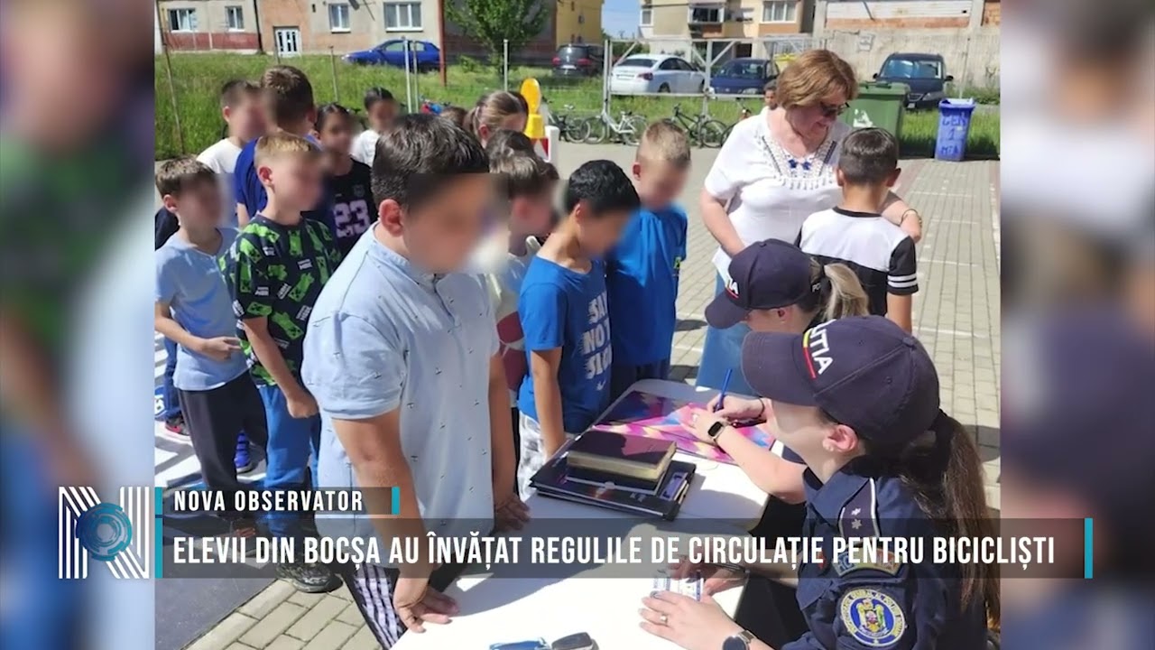 Elevii din Bocșa au învățat regulile de circulație pentru bicicliști