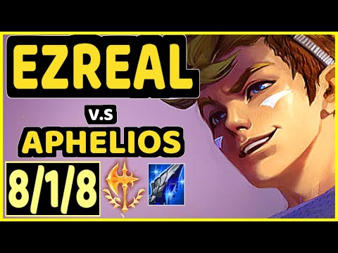 HYBRID (EZREAL) vs APHELIOS - 8/1/8 KDA BOTTOM ADC GAMEPLAY - KR Ranked GRANDMASTER