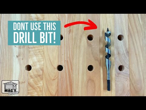 Drill perfectly square bench dog holes in your work bench