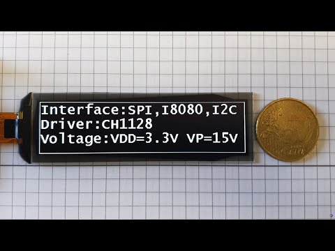 384x96 3.12" PM OLED WHITE | CH1128 | 8080 / 68xx / SPI / I²C