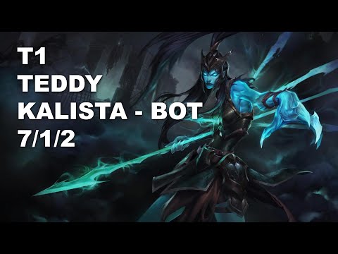 T1 Teddy Bot Kalista vs Ezreal - KR Challenger Patch 10.8