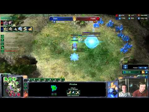Starcraft 2 - Rain (P) vs Hawk (Z) - Game 1of2 - Commentary by Axeltoss & Axslav - MvP Invitational