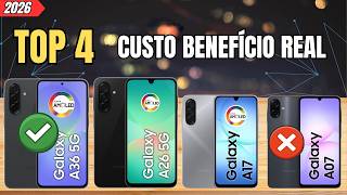 TOP 4 MELHORES Celulares BARATOS da SAMSUNG até R$1800 em 2026