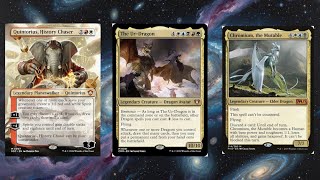 MTG Ur-Dragon vs. Quintorious, History Chaser vs. Chromium