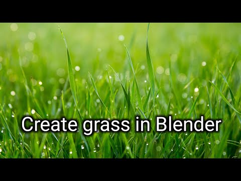 Create grass in Blender 2.8 in 1 minute | Blender tutorial for beginner.