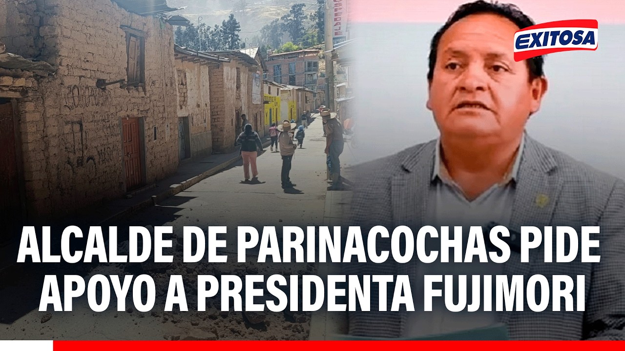 🔴🔵 Alcalde de Parinacochas, con la voz quebrada, pide ayuda a presidenta tras fuerte sismo