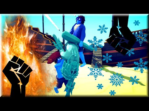 Icy Hot! Halfling Ace & Aokiji vs Every Faction - TABS MODS GAMEPLAY