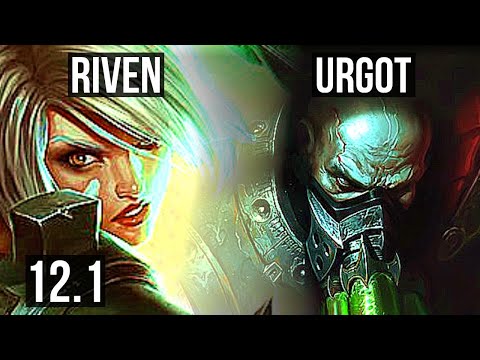 RIVEN vs URGOT (TOP) | 7 solo kills, Legendary, 15/2/4, 1.3M mastery, 300+ games | EUW Master | 12.1