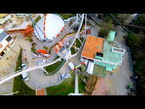 Oblivion: The Black Hole, front seat on-ride POV, Gardaland