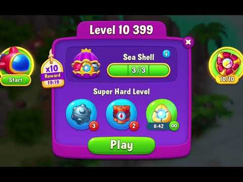 Fishdom Level 10399 - Daily Log #737 | Super Hard Level | New Cards Galore | Gemstone Trail 