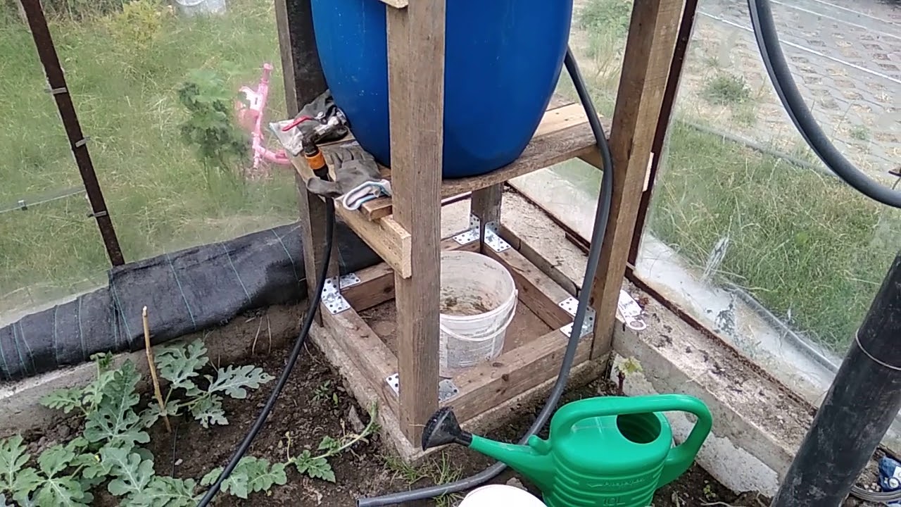 Nawadnianie kropelkowe z beczki