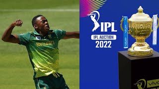 IPL 2022 Auction - Kagiso Rabada IPL Mega Auction | Indian Premier League - TATA IPL 2022