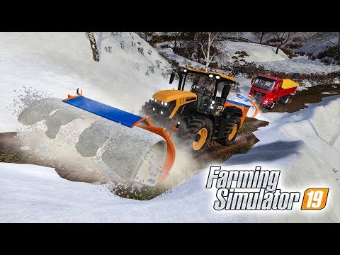 ПРИШЛА ЗИМА! ВЫПАЛ ПЕРВЫЙ СНЕГ! ЧИСТИМ ДОРОГИ В ДЕРЕВНЕ! FARMING SIMULATOR 19