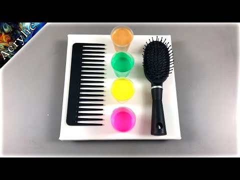 Amazing Abstract art Charmeleon Cells techniques using a Hair Brush