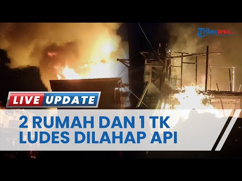 2 Rumah Semi Permanen & 1 TK di Kelurahan 27 Ilir, Kecamatan Ilir Barat I Palembang Hangus Terbakar