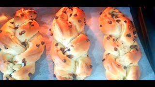 Soft and fluffy chocolate braids