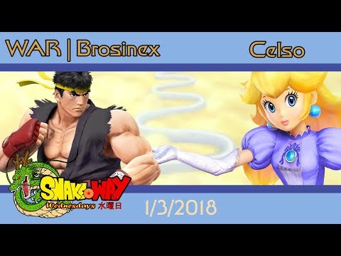 WAR | Brosinex (Ryu) vs Celso (Peach) - Snake Way Wednesday - Wii U