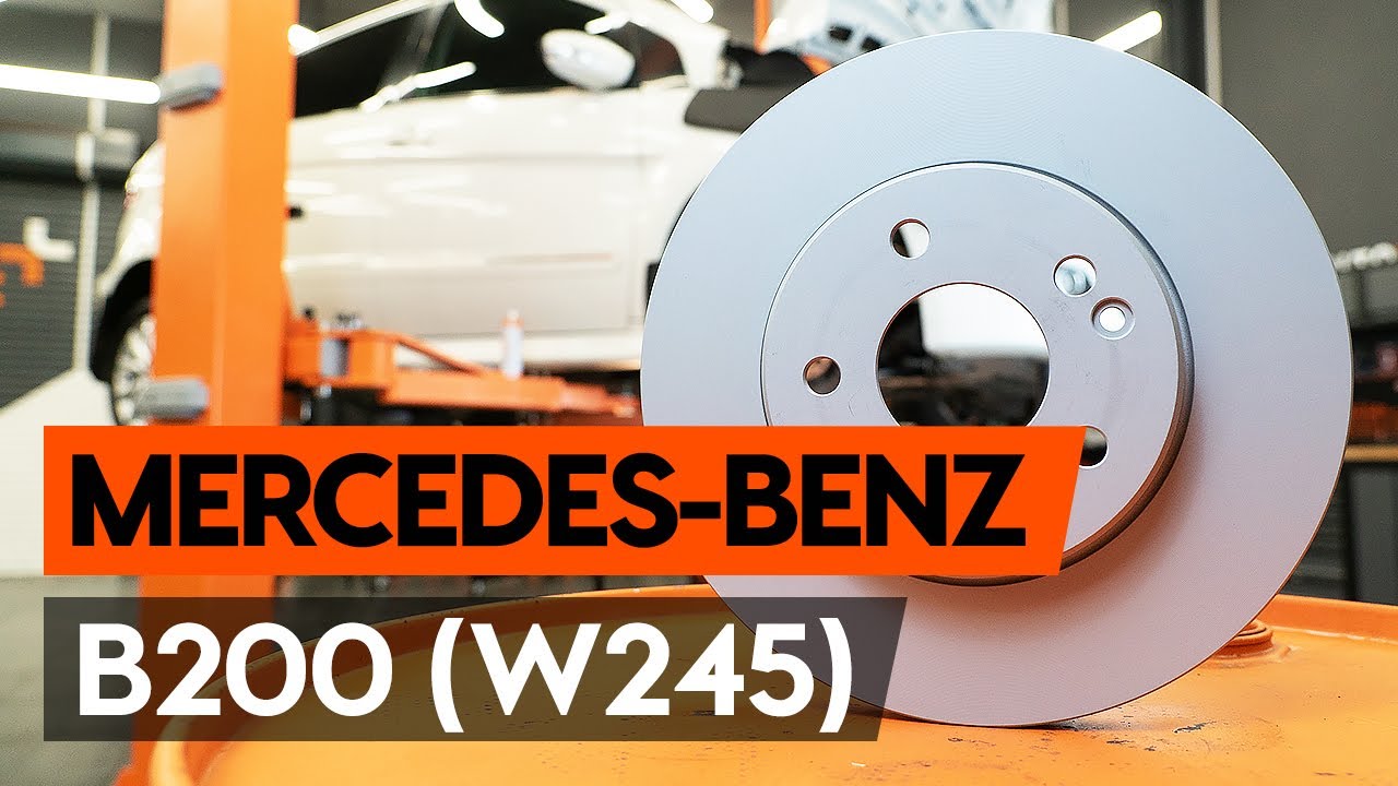 Como mudar discos de travão da parte dianteira em Mercedes W245 - guia de substituição