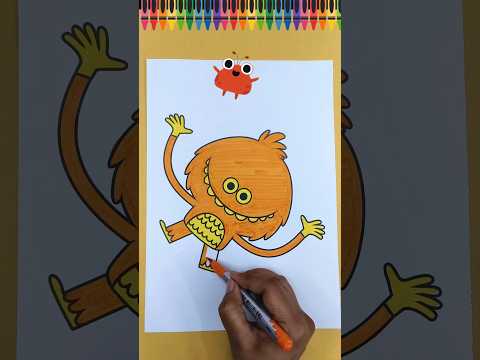 Super Simple Coloring - Dewey | Coloring fun for kids #coloring #toddlerlearning #shorts