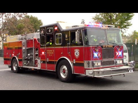 Passaic Fire Department Spare Engine 5 Responding 10-23-22