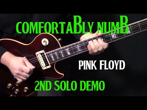 how to play "Comfortably Numb" second guitar solo by Pink Floyd | lesson tutorial | DEMO