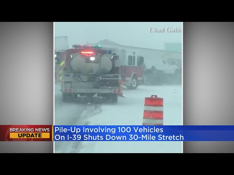 Clean Up Continues, Part of I-39 Remain Closed After Massive Pile Up