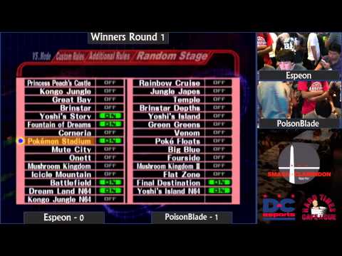 Smash @ Clarendon (7/18/2014) WR1 - Espeon vs. PoisonBlade