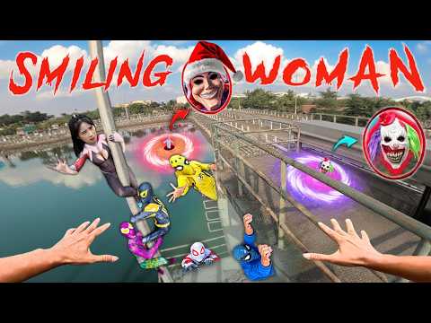 7 SPIDERMAN Vs SMILING WOMAN REAL LIFE ESCAPE 319.0 (Horror Parkour Pov Short) | Epic POV