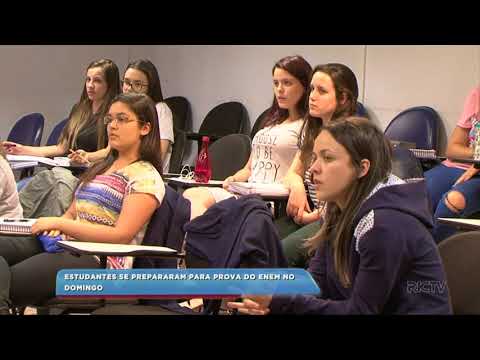 Estudantes se prepararam para prova do Enem no domingo