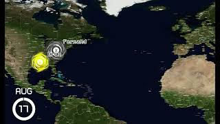 2025 Hypothetical Atlantic Hurricane Season Animation