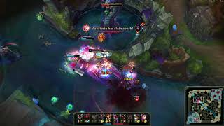 huge seraphine ult leading to 2v3 at baron (league of legends - preseason norms)