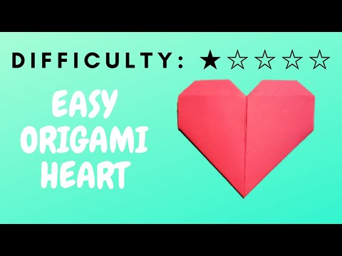 EASIEST Origami Heart Ever! Step by Step Tutorial