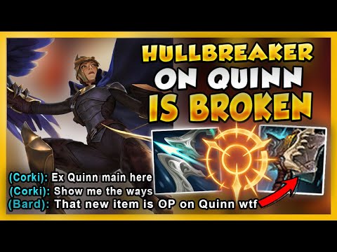 *NEW* HULLBREAKER IS BETTER THAN OLD SANGUINE BLADE ON QUINN (CRAZY SPLIT PUSH) - League of Legends