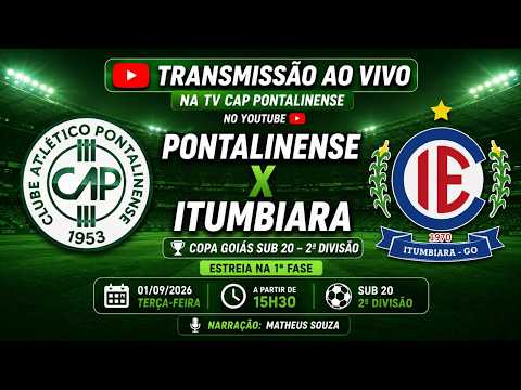 PONTALINENSE X ITUMBIARA - AO VIVO NA ESTREIA DA COPA GOIÁS SUB 20 DA 2ª DIVISÃO
