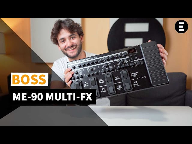 Vídeo relacionado con Multiefectos de guitarra BOSS ME-90 | Procesador de guitarra todo en uno | 11 modelos de ampli AIRD integrados | 60 efectos procedentes del GT-1000 | 8 conmutadores de pedal multifunción