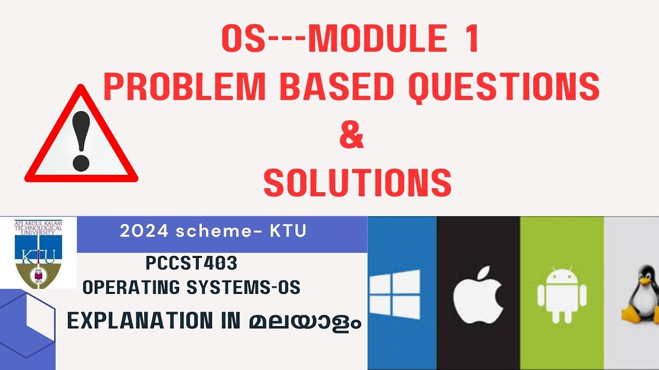 Module 1-Problem based Solutions-  | KTU 2024 scheme  |  PCCST403 |OPERATING SYSTEMS